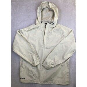 Holloway Windbreaker Hooded Jacket 1/4 Zip Pullover Men's Medium Beige